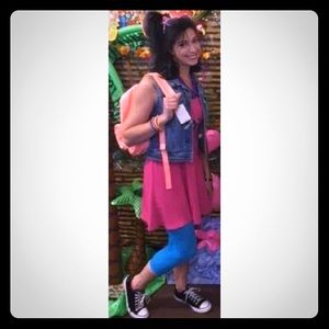 Hot pink skater dress